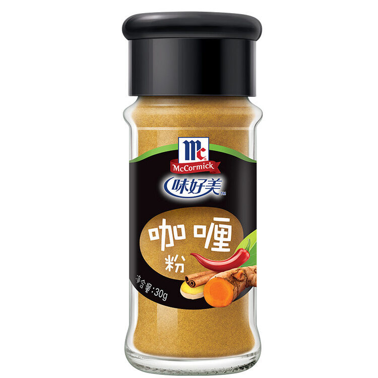 味好美（McCormicK）咖喱粉 30g/瓶【经典咖喱粉/不掺杂】烧烤烹饪煲汤调味料 菜管家商品