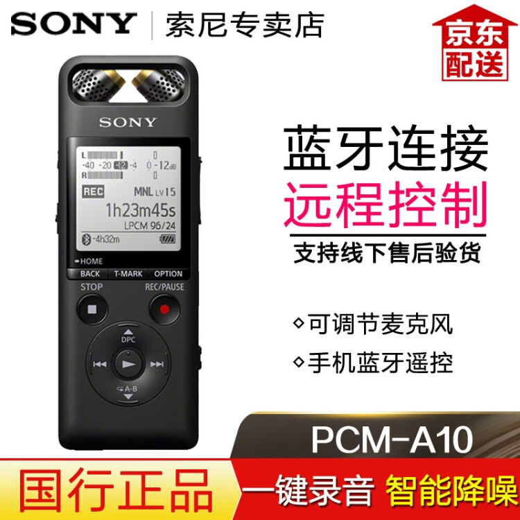 索尼（SONY） PCM-A10 录音笔专业高清降噪蓝牙远程操作大容量mp3无损