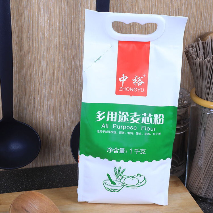 中裕 ZHONGYU 面粉 多用途麦芯粉  馒头包子水饺面条多用途 1kg 菜管家商品