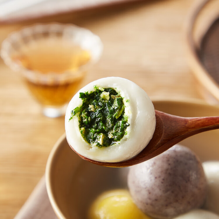 江南之味 荠菜猪肉黑芝麻萝卜丝大汤团800g(10个*2袋) 元宵汤圆早餐夜宵 菜管家商品