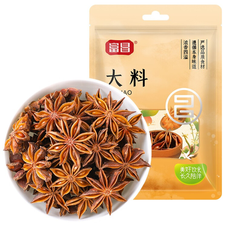 富昌 香辛料 大料50g 不熏不掺 八角茴香大料 火锅调料 佐料炖肉料 菜管家商品