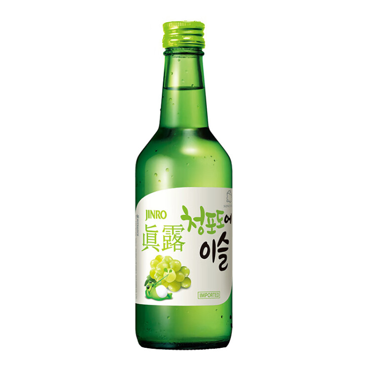 真露韩国烧酒13度青葡萄味 360ml*6瓶装 鸡尾酒 进口洋酒 果酒 光明服务菜管家商品