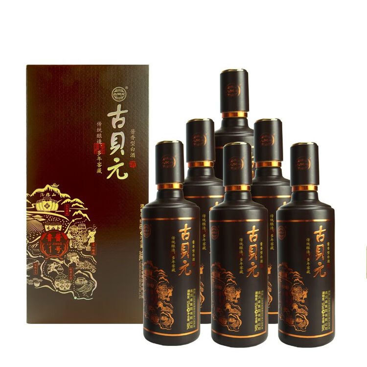 古贝春 古贝元 酱香型白酒 高度白酒 纯粮食酒 53度鲁酱1号 500ml *6