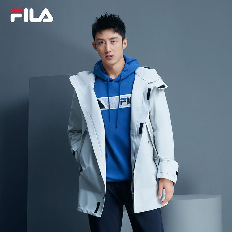 3fila斐乐官方黄景瑜同款男子外套2019秋季新品运动休闲简约梭织连帽