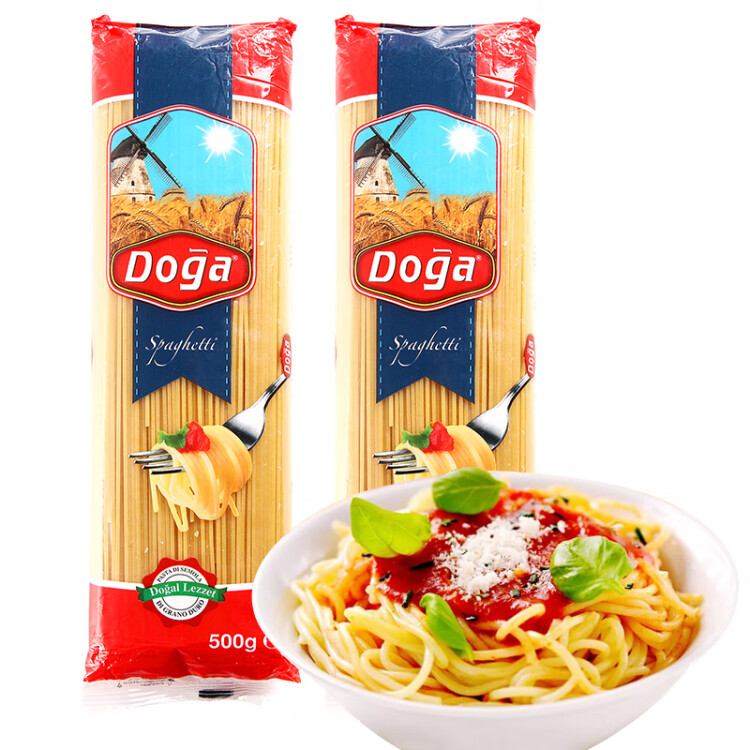 Doga 土耳其进口意大利面通心粉方便速食 直条形意面500g*2袋 光明服务菜管家商品 