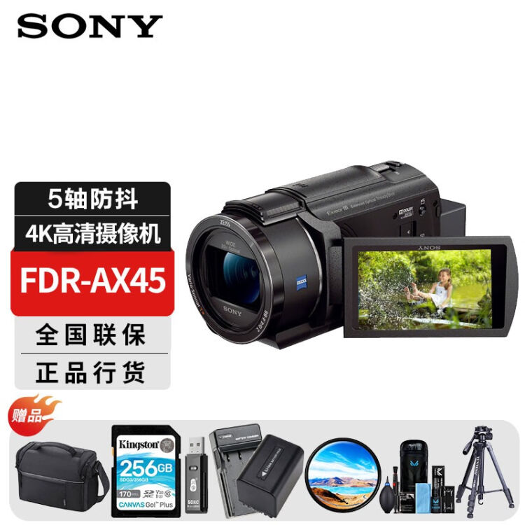 索尼（SONY） FDR-AX45数码摄像机家用教学会议直播4k高清摄影机便携