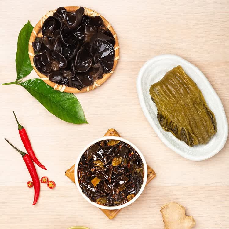 饭扫光 榨菜 爽脆木耳280g 下饭菜 香辣咸菜泡菜 拌饭拌面调味料 菜管家商品