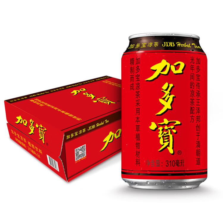 加多宝凉茶植物饮料 茶饮料 310ml*24罐 (新老包装随机发货) 菜管家商品