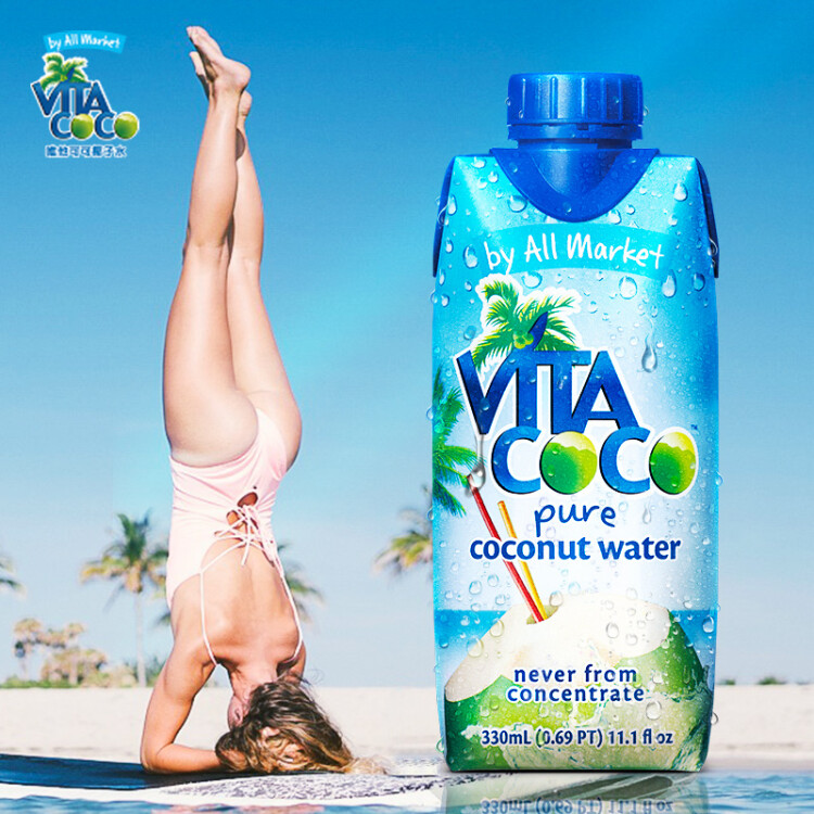 唯他可可（Vita Coco）椰子水椰汁饮料年货 低糖低卡富含电解质 原装进口果汁330ml*12瓶 菜管家商品 商品图