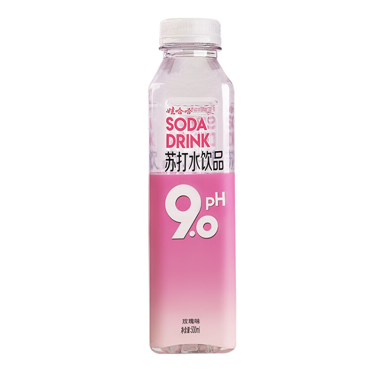 娃哈哈 pH9.0玫瑰味蘇打水500ml*15瓶 整箱裝 （新老包裝隨機發貨） 菜管家商品