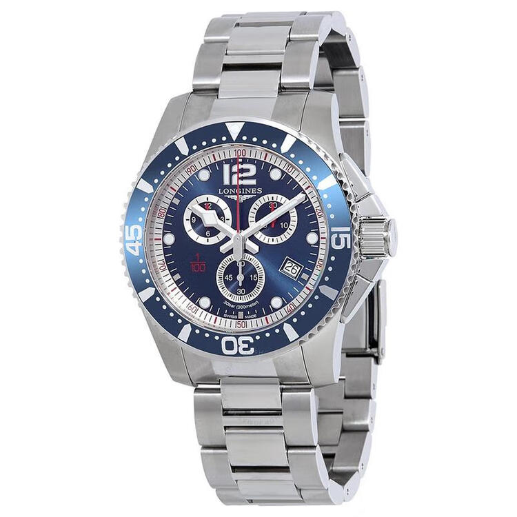浪琴(longines)男表 康卡斯系列三眼计时休闲男士潜水表 l38434966