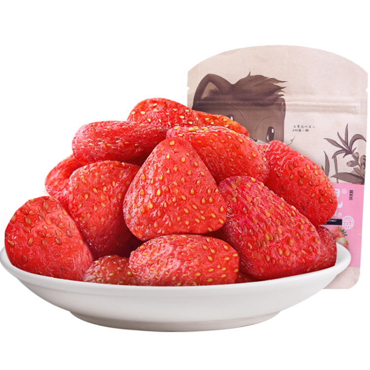 三只松鼠草莓干106g/袋 蜜饯果干果脯办公室休闲零食水果干