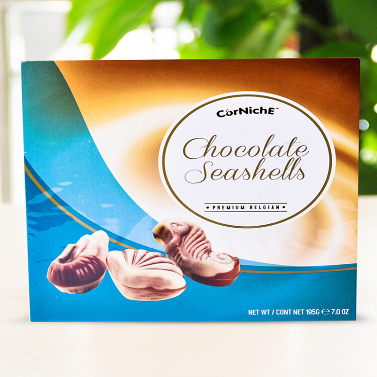 可尼斯（CorNiche）贝壳形夹心巧克力礼盒195g 比利时进口零食 送女友生日儿童节礼物