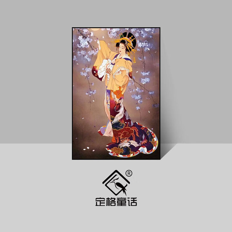 定格童话日式装饰画居酒屋美女图壁画日本料理寿司店仕女图榻榻米宾馆
