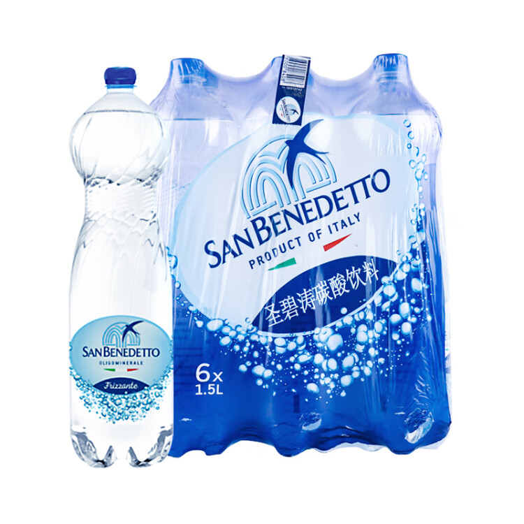 圣碧涛（San Benedetto）意大利进口  1.5L*6  气泡水 （新老包装交替发货） 光明服务菜管家商品 