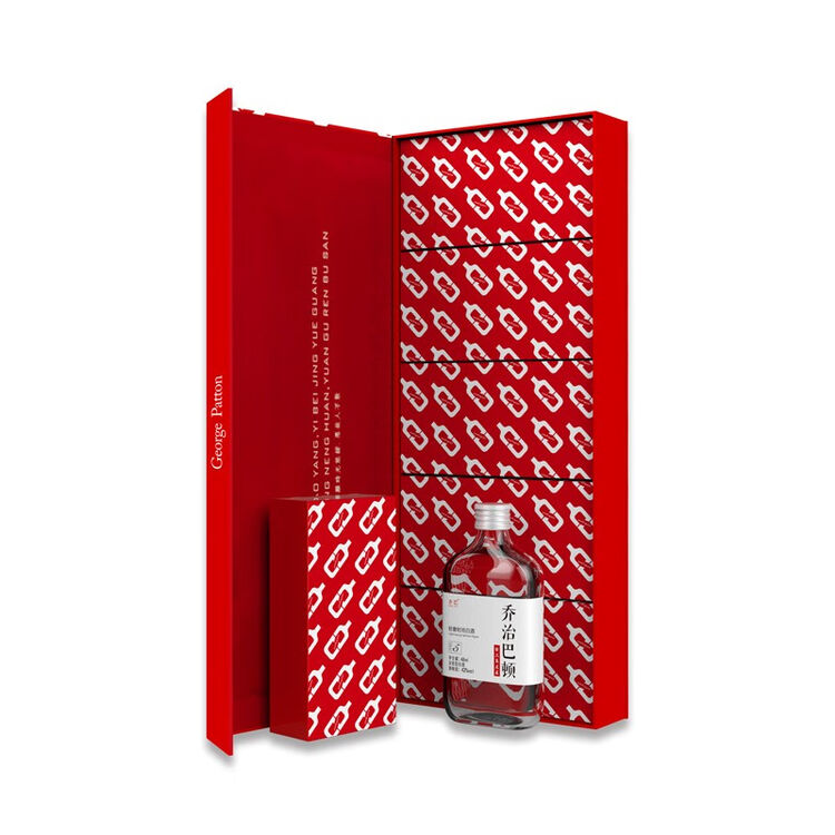 乔巴乔治巴顿轻奢red情绪瓶浓香型白酒42度礼盒装整 红版情绪瓶48ml*5