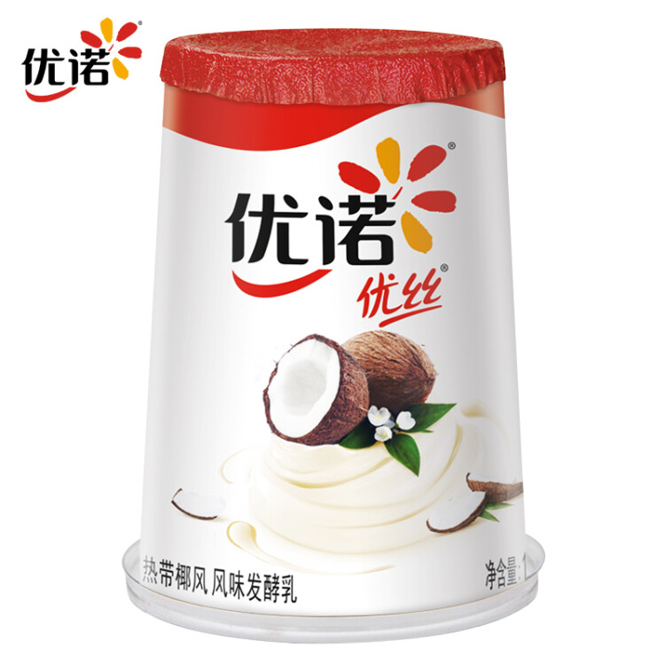 优诺（yoplait）优丝 热带椰风酸奶 135g*3  低温酸奶生鲜 光明服务菜管家商品 