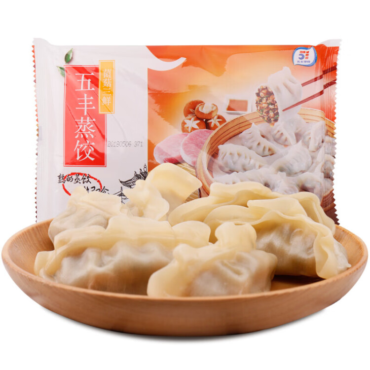 华润五丰 菌菇三鲜蒸饺 345g*2袋共30只 蒸饺子煎饺 速冻食品 早餐食材 菜管家商品