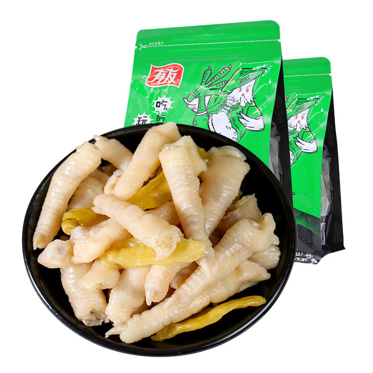 第二份5折 有友泡椒凤爪山椒小袋独立包装酸菜鸡爪子重庆特产休闲零食小吃零食大礼包536g 山椒味536克 268g 2袋 图片价格品牌评论 京东