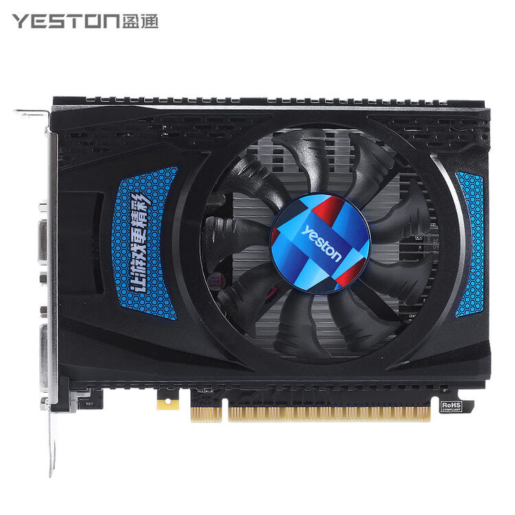 盈通yestonrx5502gd5极速版无需外接供电游戏独立显卡