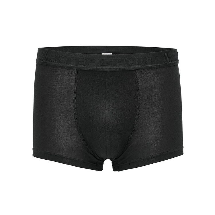 特步运动内裤男春夏季舒适透气潮流男士保暖运动平角内裤黑m
