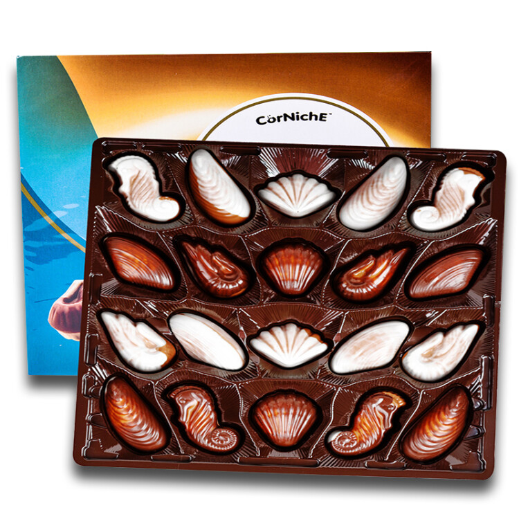 可尼斯（CorNiche）貝殼形夾心巧克力禮盒195g 比利時進口零食 送男友女友生日禮物