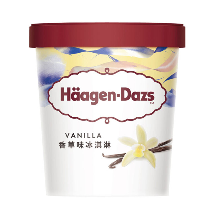 哈根达斯（Haagen-Dazs）【杨幂同款】经典香草味大桶冰淇淋473ml 光明服务菜管家商品