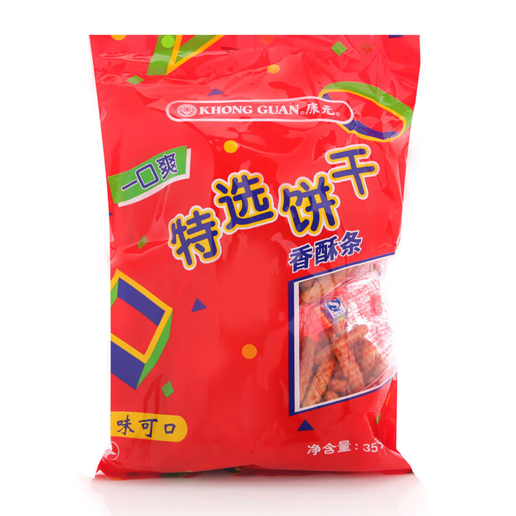 康元香酥条饼干儿童手指饼干350g 8090后怀旧零食小吃 下午茶点心 菜管家商品