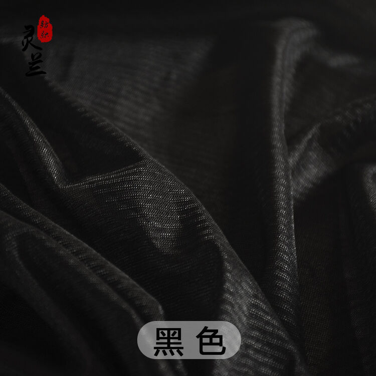 灵兰 弹力内衬里衬布料 有光高弹力针织内衬 服装面料不透雪纺内衬面料 016#黑色【图片 价格 品牌 评论】-京东