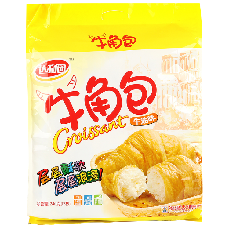 达利园牛角包原味240g可颂面包零食早餐 菜管家商品