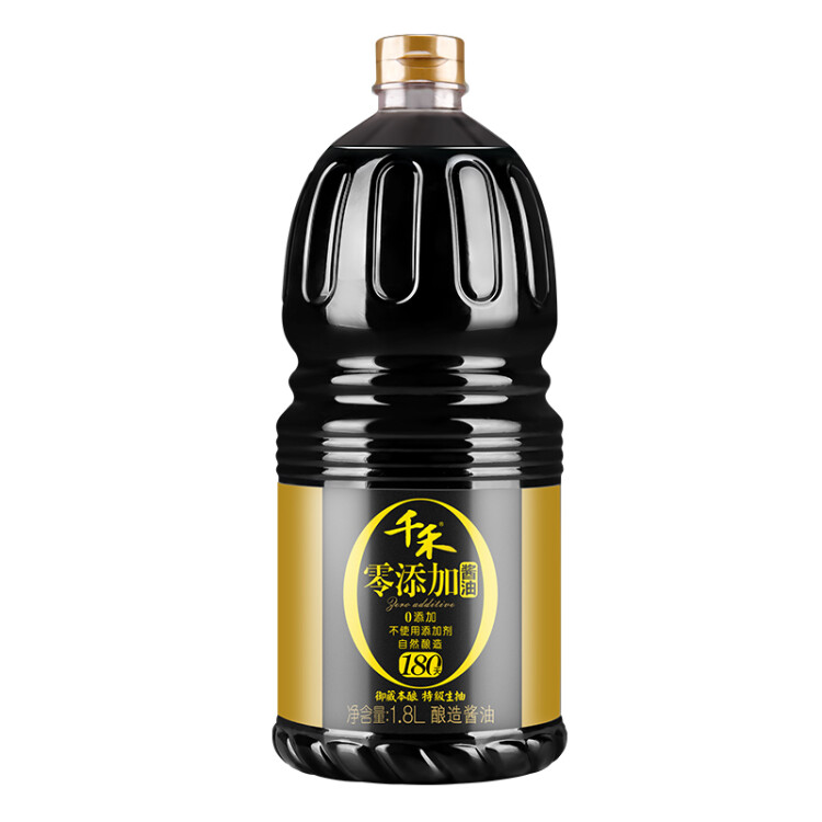千禾 醬油 御藏本釀180天特級生抽  釀造醬油1.8L 不使用添加劑