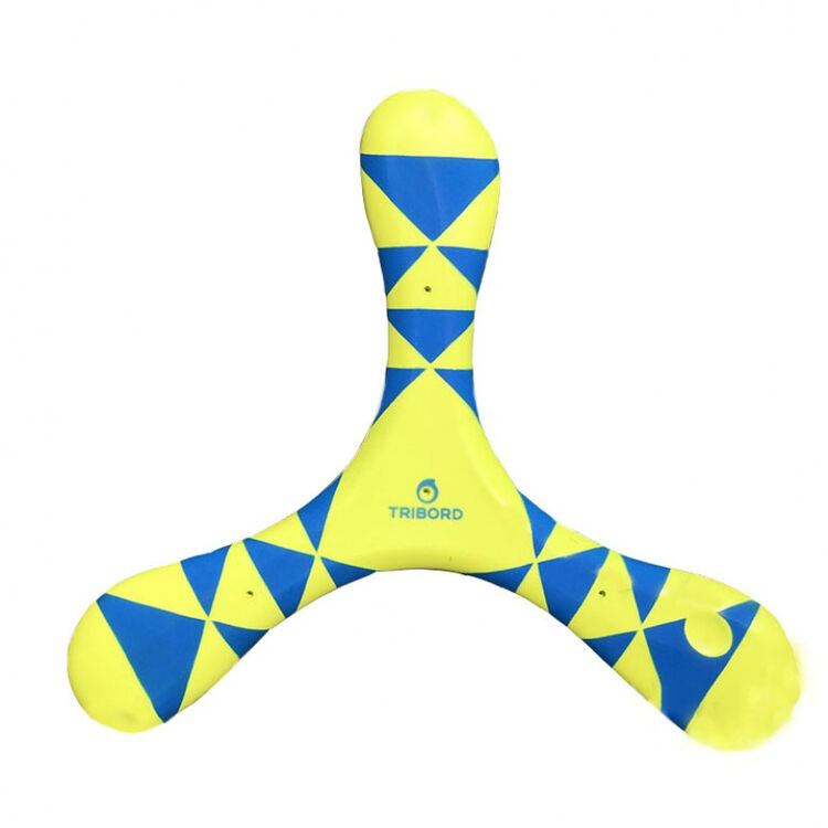 儿童玩具户外回力镖 软飞盘右手三叶镖轻便回旋镖 蓝色(三角)【图片