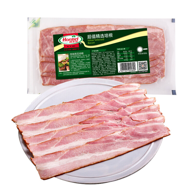 荷美尔（Hormel）超值精选培根150g/袋 冷藏猪肉 烟熏风味 早餐三明治烧烤食材 光明服务菜管家商品 
