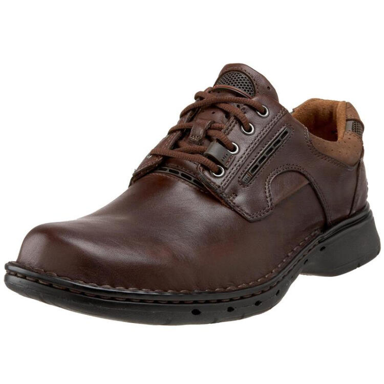 全球购其乐(clarks)男式欧美时尚皮鞋 unstructured brown 2e宽41/us8