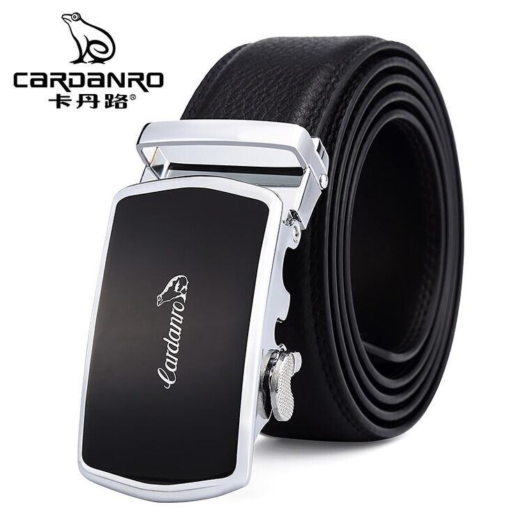 卡丹路(cardanro)自动扣皮带男士商务腰带纯牛皮休闲皮带青年男士裤带