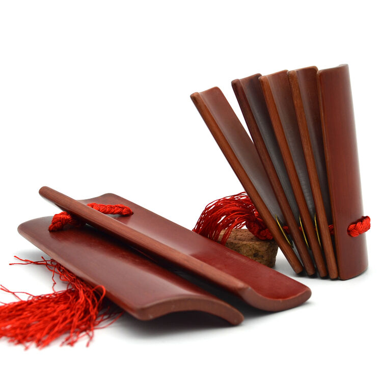 广雅 乐器 国乐 福建老竹快板 竹板 大小天津快板响板 粽色 儿童(大板