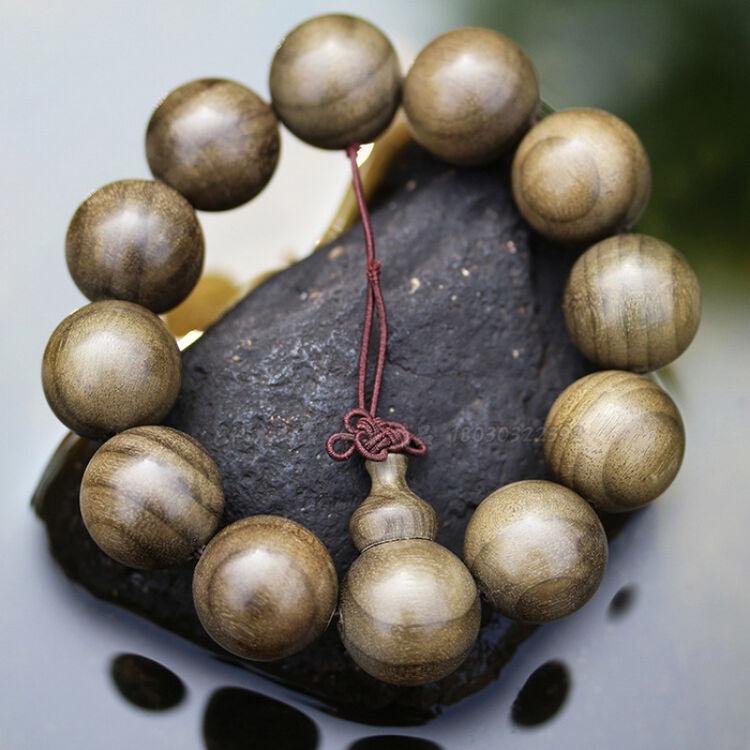 老红木四川雅安绿料阴沉木手串2mcmx12颗 金丝楠阴沉木老料 天然保