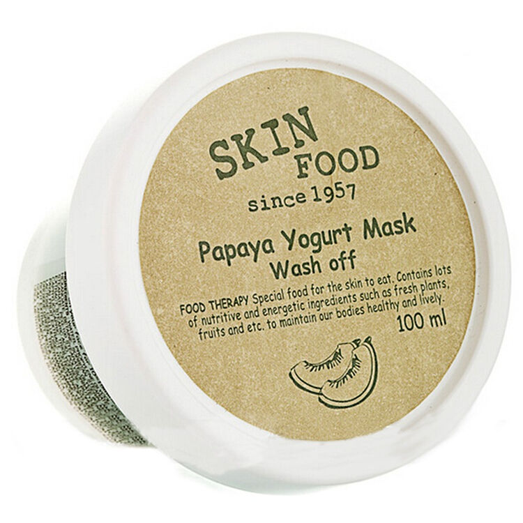 skin food思亲肤木瓜优格光彩面膜(洗净式)100ml 京东自营