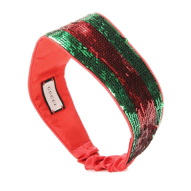 古驰(gucci)女士发带 真丝 亮片 条纹 7926my2278