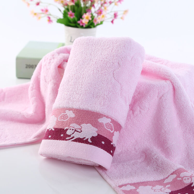 卓上棉品纯棉32股小绵羊毛巾成人擦脸洗脸面巾擦头巾卡通可爱动物毛巾