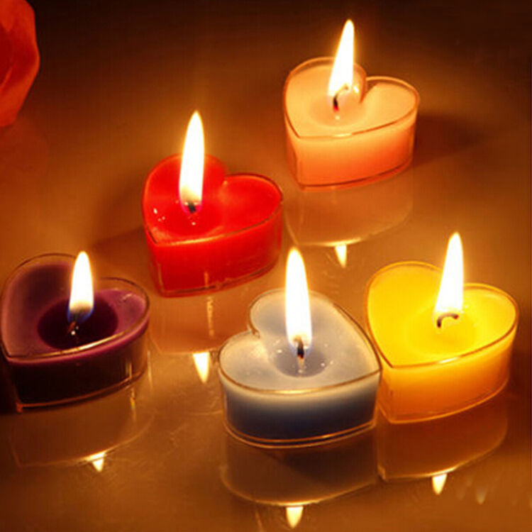 美乐酷 爱心蜡烛婚庆表白生日礼品 心形蜡烛 七夕情人节礼物 红色20只