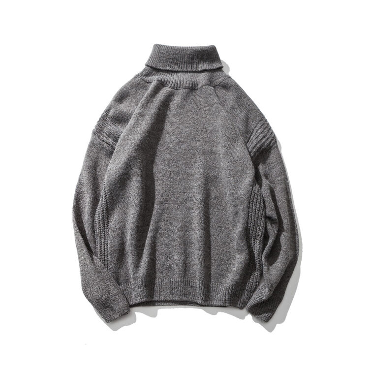 毛衣男日系2017冬季新款男士韩版潮流线衣宽松学生加厚针织衫 灰色 m