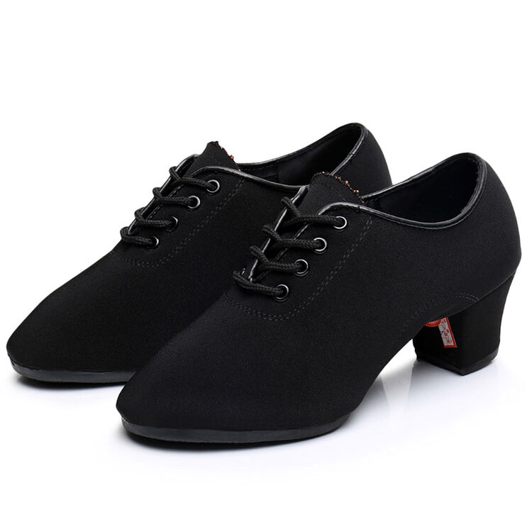 姗语(shanyu) 姗语女士成人拉丁舞鞋软底弹力牛津布教师鞋牛津布舞蹈