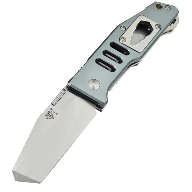 三刃木 7046系列户外小折刀折叠小刀户外工具 灰色铝氧化