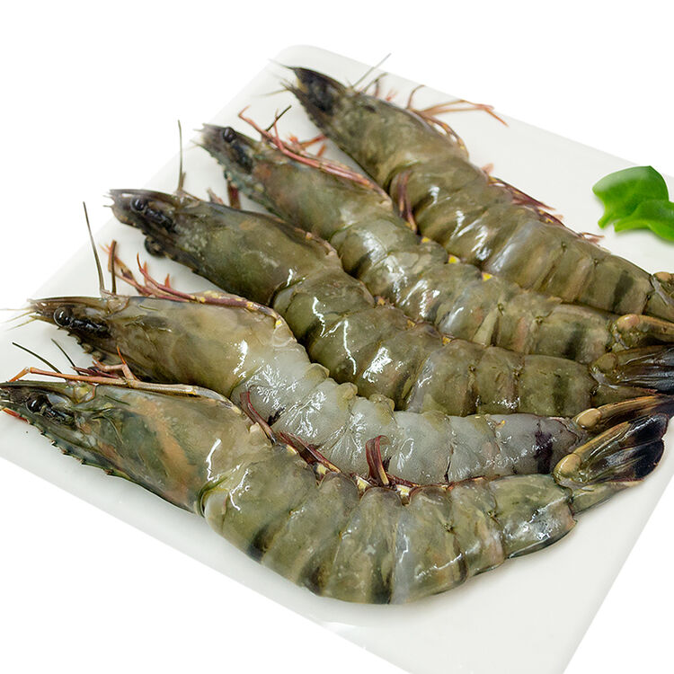 多多胜选 越南进口冷冻黑虎虾 约850-1000g 盒装 约800g-1000g/约8只