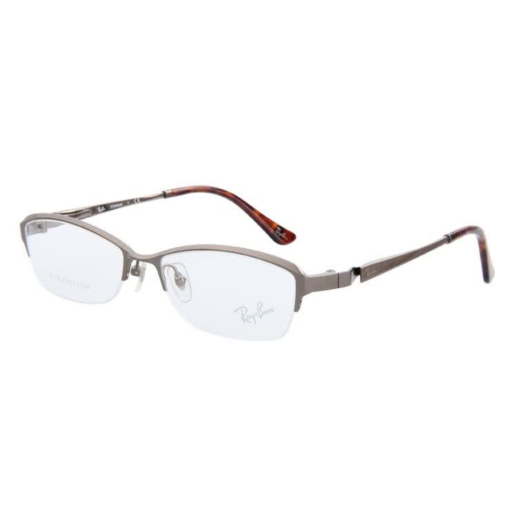 ray-ban 雷朋 男款半框金属色铜银钛合金眼镜框舒适光学眼镜架 8710