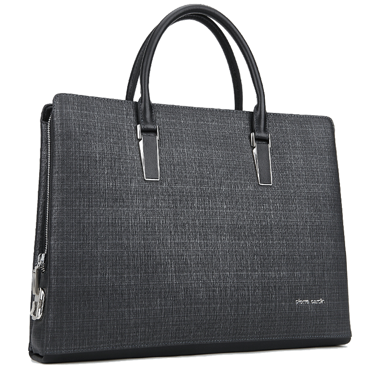 皮尔卡丹新款男包密码锁牛皮手提包男商务公文包休闲电脑包欧美时尚牛