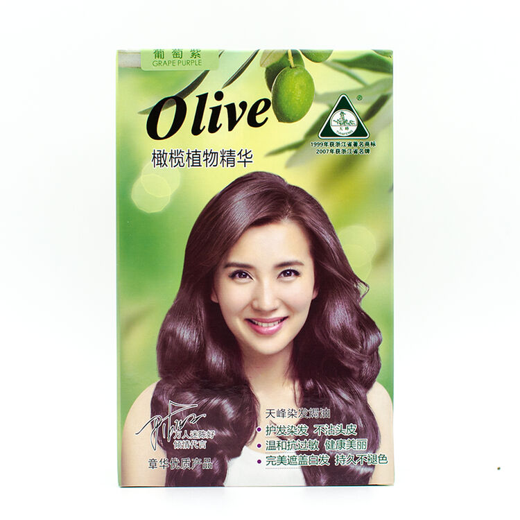 章华天峰橄榄精华染发霜130ml 葡萄紫