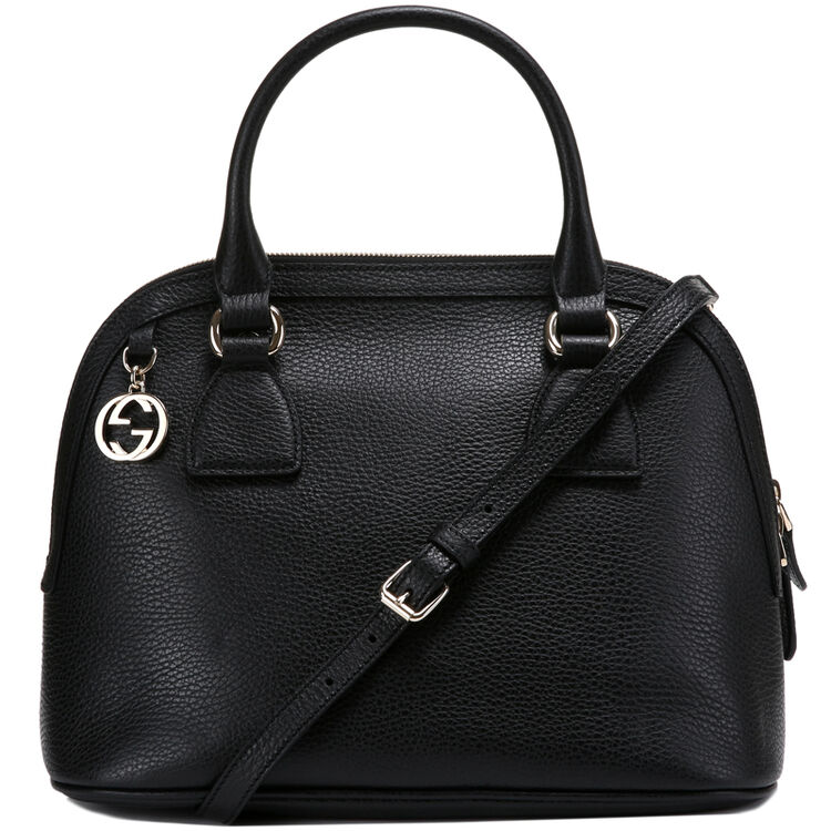 gucci 古驰 女士黑色牛皮手提单肩贝壳包 449662 cao0g 1000