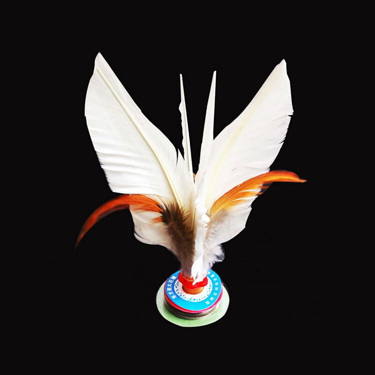 户外 毽子球体育用品健身球 鹅毛毽子一只装颜色随机